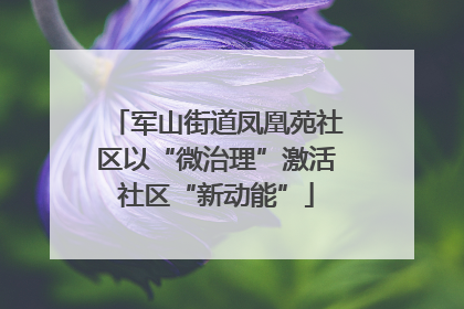 军山街道凤凰苑社区以“微治理”激活社区“新动能”