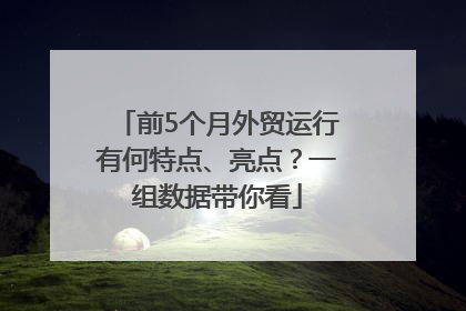 前5个月外贸运行有何特点、亮点？一组数据带你看