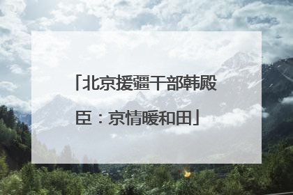 北京援疆干部韩殿臣：京情暖和田