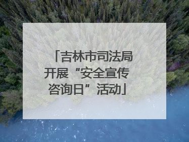 吉林市司法局开展“安全宣传咨询日”活动