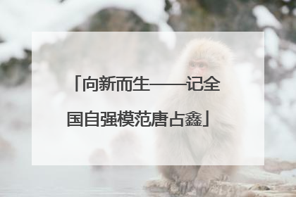 向新而生——记全国自强模范唐占鑫
