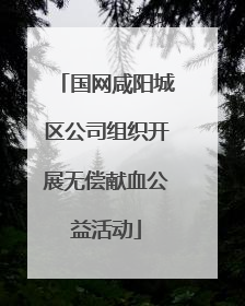 国网咸阳城区公司组织开展无偿献血公益活动