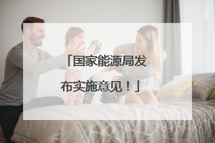 国家能源局发布实施意见！