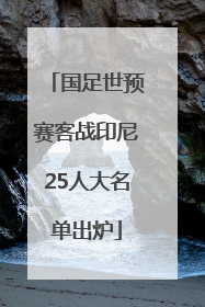 国足世预赛客战印尼25人大名单出炉