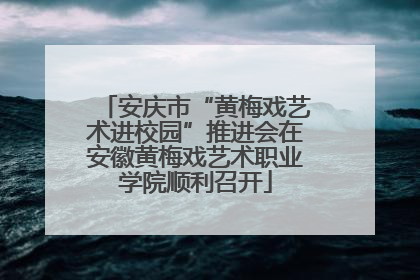 安庆市“黄梅戏艺术进校园”推进会在安徽黄梅戏艺术职业学院顺利召开