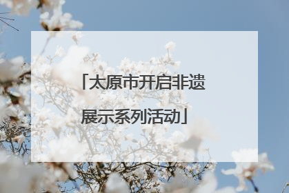 太原市开启非遗展示系列活动