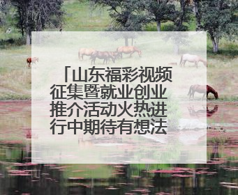山东福彩视频征集暨就业创业推介活动火热进行中期待有想法的你！