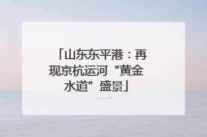 山东东平港：再现京杭运河“黄金水道”盛景