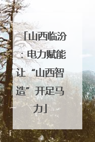 山西临汾：电力赋能让“山西智造”开足马力