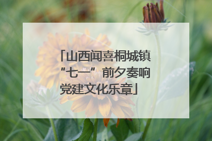 山西闻喜桐城镇“七一”前夕奏响党建文化乐章
