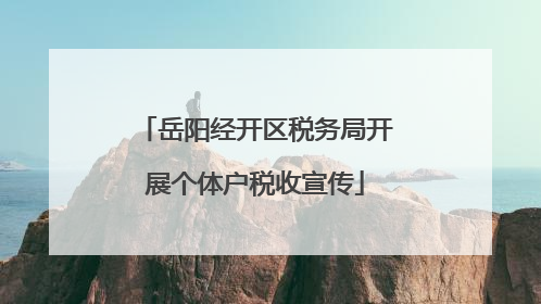 岳阳经开区税务局开展个体户税收宣传