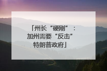 州长“硬刚”：加州需要“反击”特朗普政府
