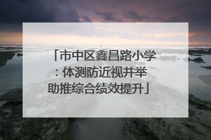 市中区鑫昌路小学：体测防近视并举 助推综合绩效提升