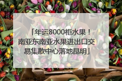 年运8000柜水果！南亚东南亚水果进出口交易集散中心落地昆明