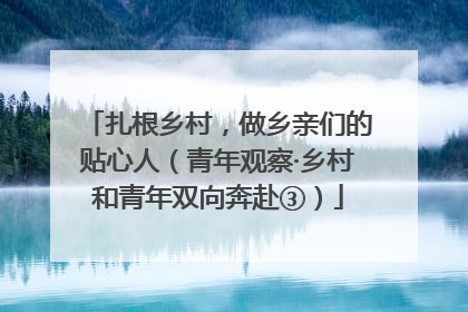 扎根乡村，做乡亲们的贴心人（青年观察·乡村和青年双向奔赴③）