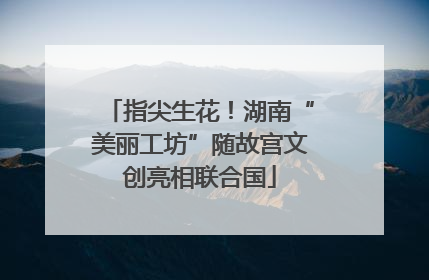 指尖生花！湖南“美丽工坊”随故宫文创亮相联合国