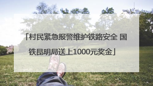 村民紧急报警维护铁路安全 国铁昆明局送上1000元奖金