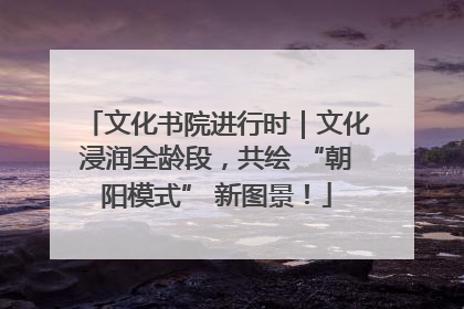文化书院进行时｜文化浸润全龄段，共绘 “朝阳模式” 新图景！