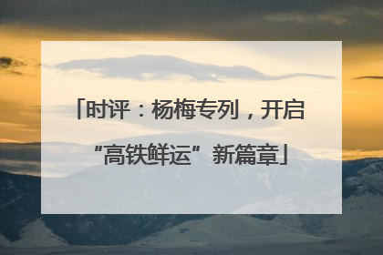时评：杨梅专列，开启“高铁鲜运”新篇章