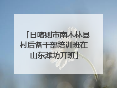 日喀则市南木林县村后备干部培训班在山东潍坊开班