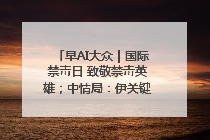早AI大众｜国际禁毒日 致敬禁毒英雄；中情局：伊关键核设施被摧毁