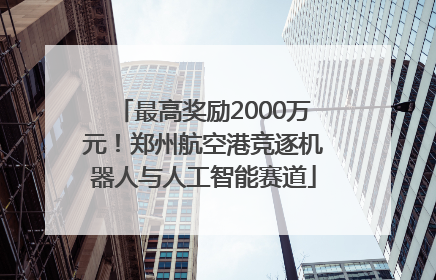 最高奖励2000万元！郑州航空港竞逐机器人与人工智能赛道