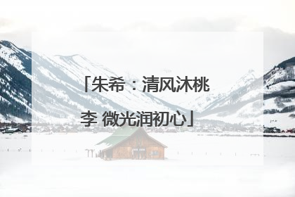 朱希：清风沐桃李 微光润初心