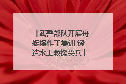 武警部队开展舟艇操作手集训 锻造水上救援尖兵