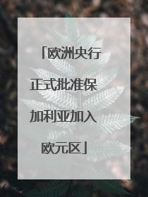 欧洲央行正式批准保加利亚加入欧元区