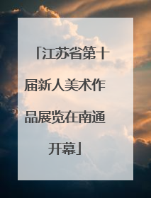江苏省第十届新人美术作品展览在南通开幕