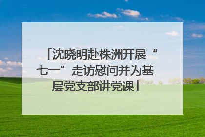 沈晓明赴株洲开展“七一”走访慰问并为基层党支部讲党课