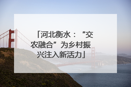 河北衡水：“交农融合”为乡村振兴注入新活力