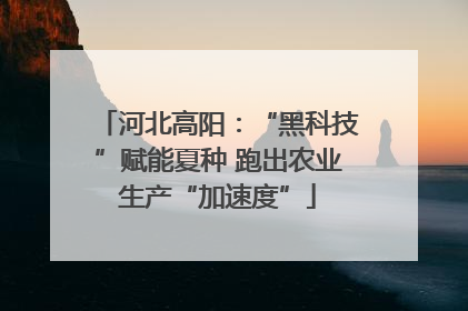 河北高阳：“黑科技”赋能夏种 跑出农业生产“加速度”