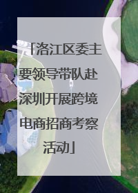 洛江区委主要领导带队赴深圳开展跨境电商招商考察活动