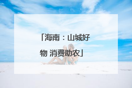 海南：山城好物 消费助农