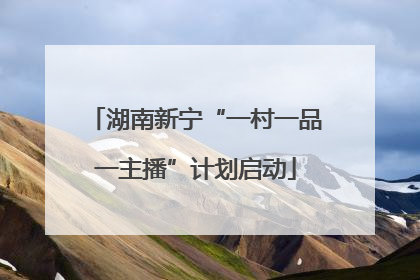 湖南新宁“一村一品一主播”计划启动