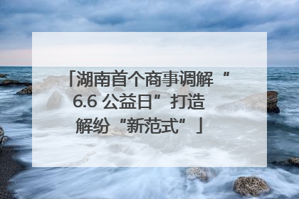湖南首个商事调解“6.6 公益日”打造解纷“新范式”
