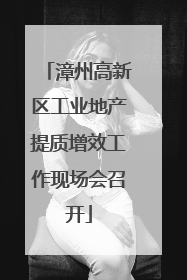 漳州高新区工业地产提质增效工作现场会召开