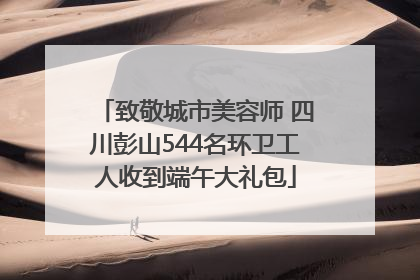 致敬城市美容师 四川彭山544名环卫工人收到端午大礼包