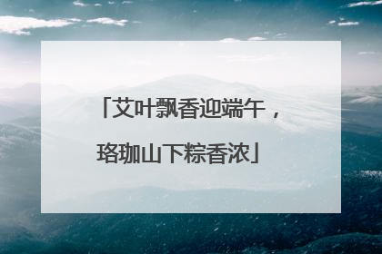 艾叶飘香迎端午，珞珈山下粽香浓