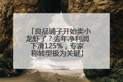 良品铺子开始卖小龙虾了？去年净利润下滑125%，专家称转型极为关键