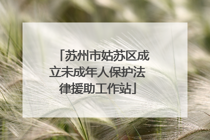 苏州市姑苏区成立未成年人保护法律援助工作站
