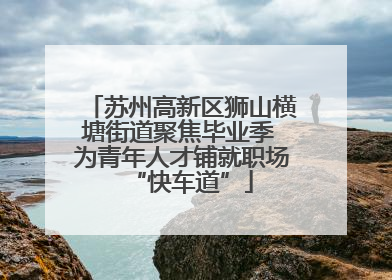 苏州高新区狮山横塘街道聚焦毕业季 为青年人才铺就职场“快车道”