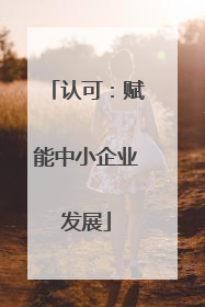 认可：赋能中小企业发展