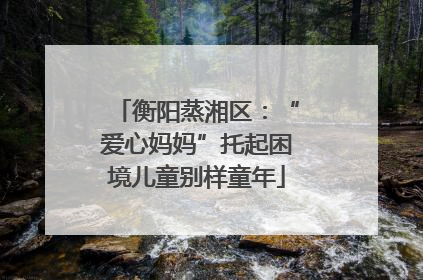 衡阳蒸湘区：“爱心妈妈”托起困境儿童别样童年