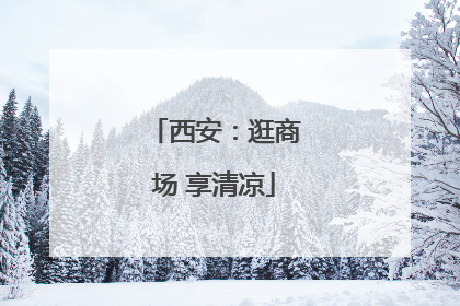 西安：逛商场 享清凉