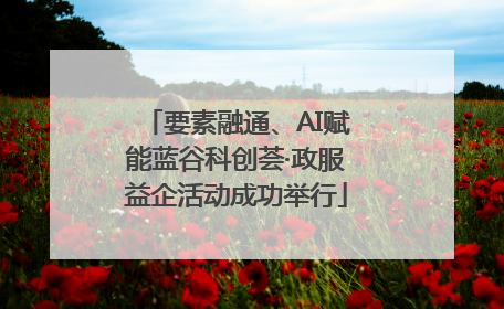 要素融通、AI赋能蓝谷科创荟·政服益企活动成功举行