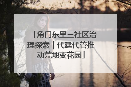 角门东里三社区治理探索｜代建代管推动荒地变花园