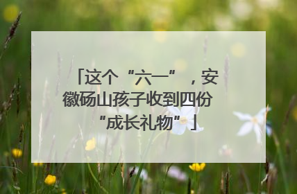 这个“六一”，安徽砀山孩子收到四份“成长礼物”