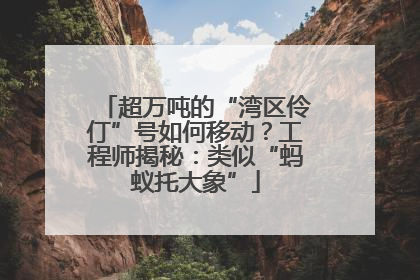 超万吨的“湾区伶仃”号如何移动？工程师揭秘：类似“蚂蚁托大象”